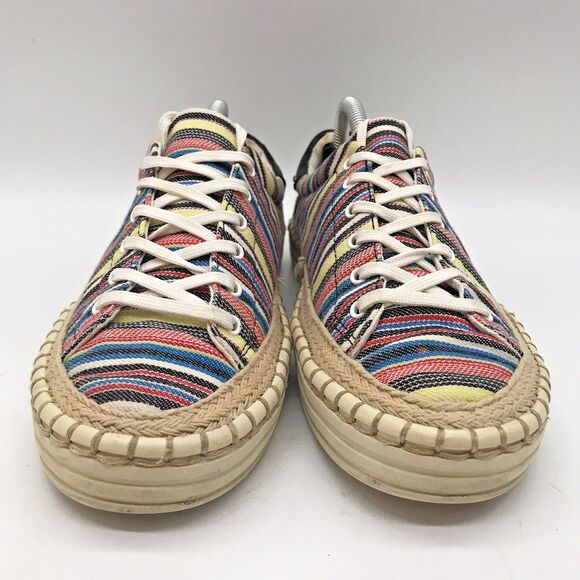 Sam Edelman Kavi Multicolor Striped Sneakers Women's 7M Lace Up Low Top Shoes - Picture 2 of 11